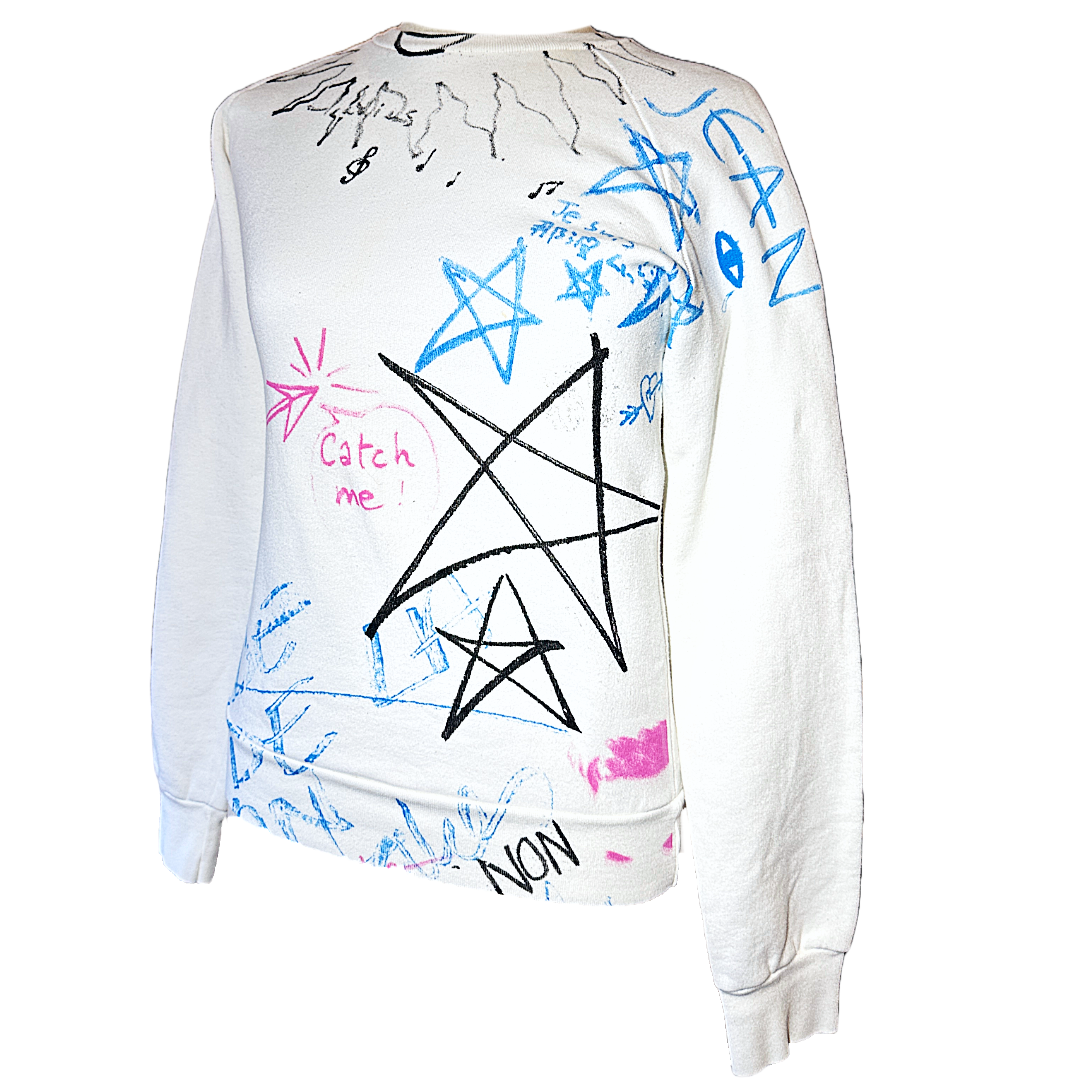 MAISON MARGIELA 6 Doodle Print Sweatshirt | Size S