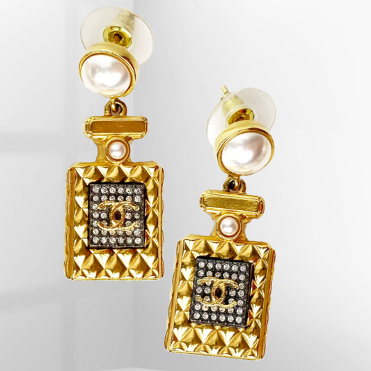 CHANEL Perfume Bottle Earrings