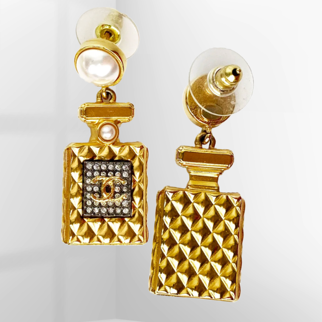 CHANEL Perfume Bottle Earrings