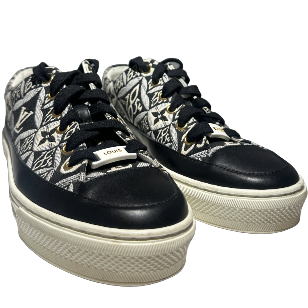 LOUIS VUITTON Stellar Sneakers 'White Black Monogram' 1A8DDA | Size 35.5