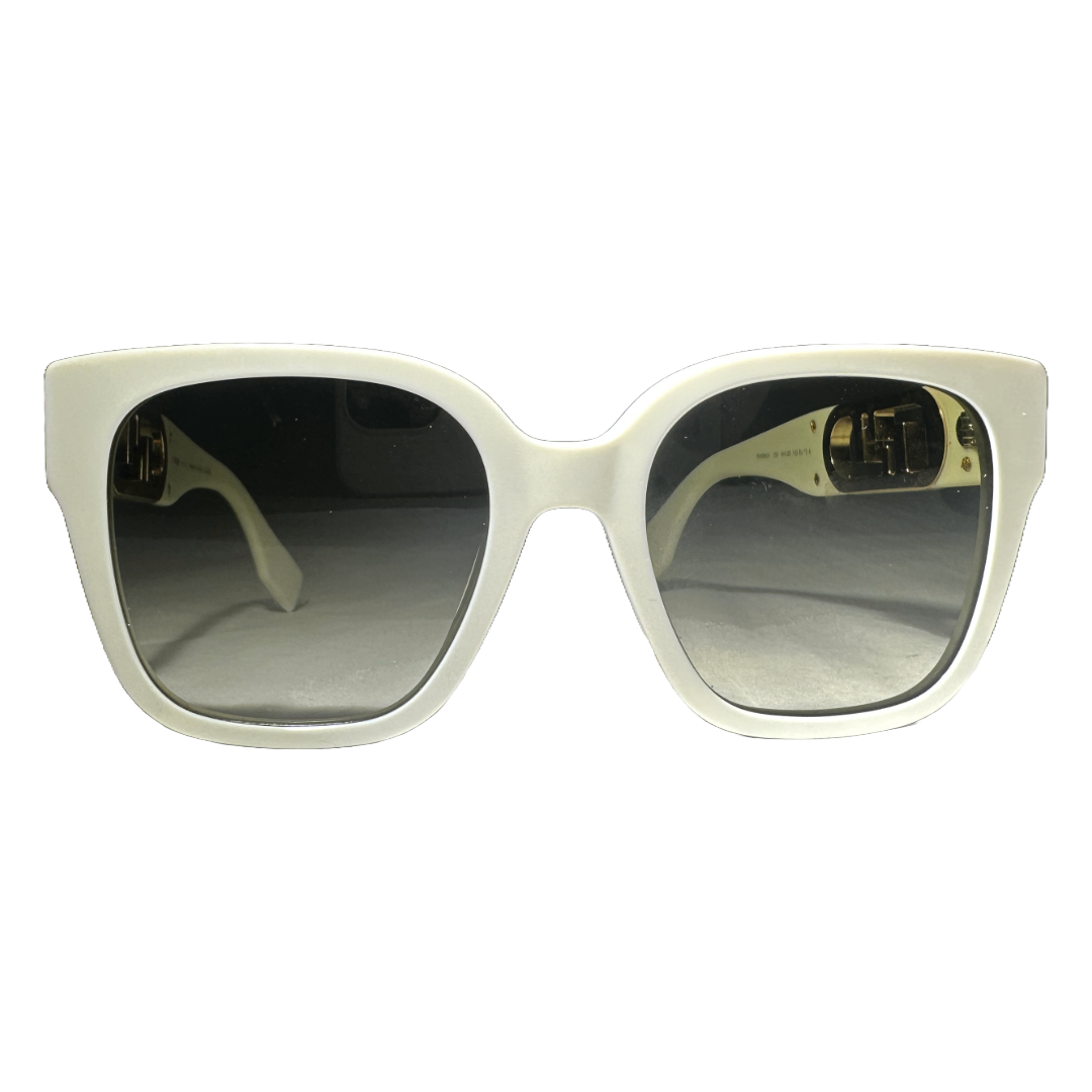 FENDI White O Lock Sunglasses