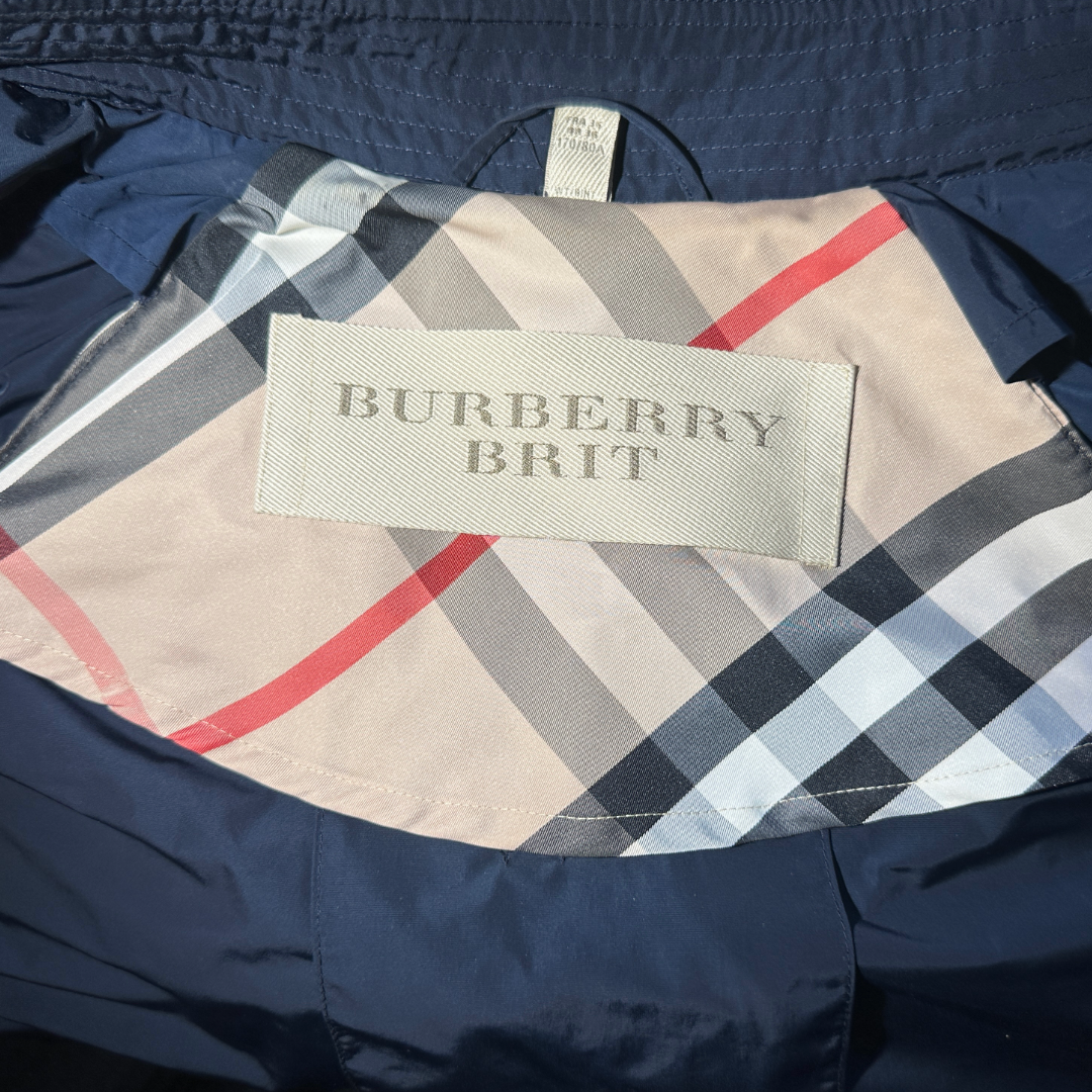 BURBERRY BRIT Balmoral Raincoat Jacket Navy | Size 4