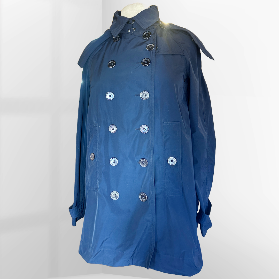 BURBERRY BRIT Balmoral Raincoat Jacket Navy | Size 4