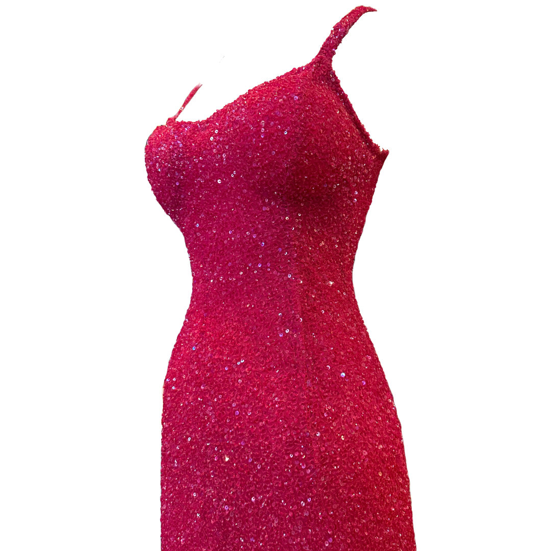 THEIA Red Beaded Gown | Fits Size 4 More Than You Can Imagine THEIA Red Beaded Gown | Fits Size 4 More Than You Can Imagine