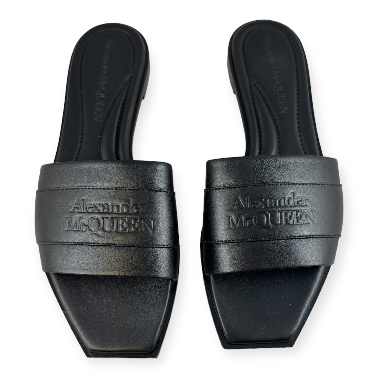 ALEXANDER MCQUEEN Slide Sandals in Black | Size 38