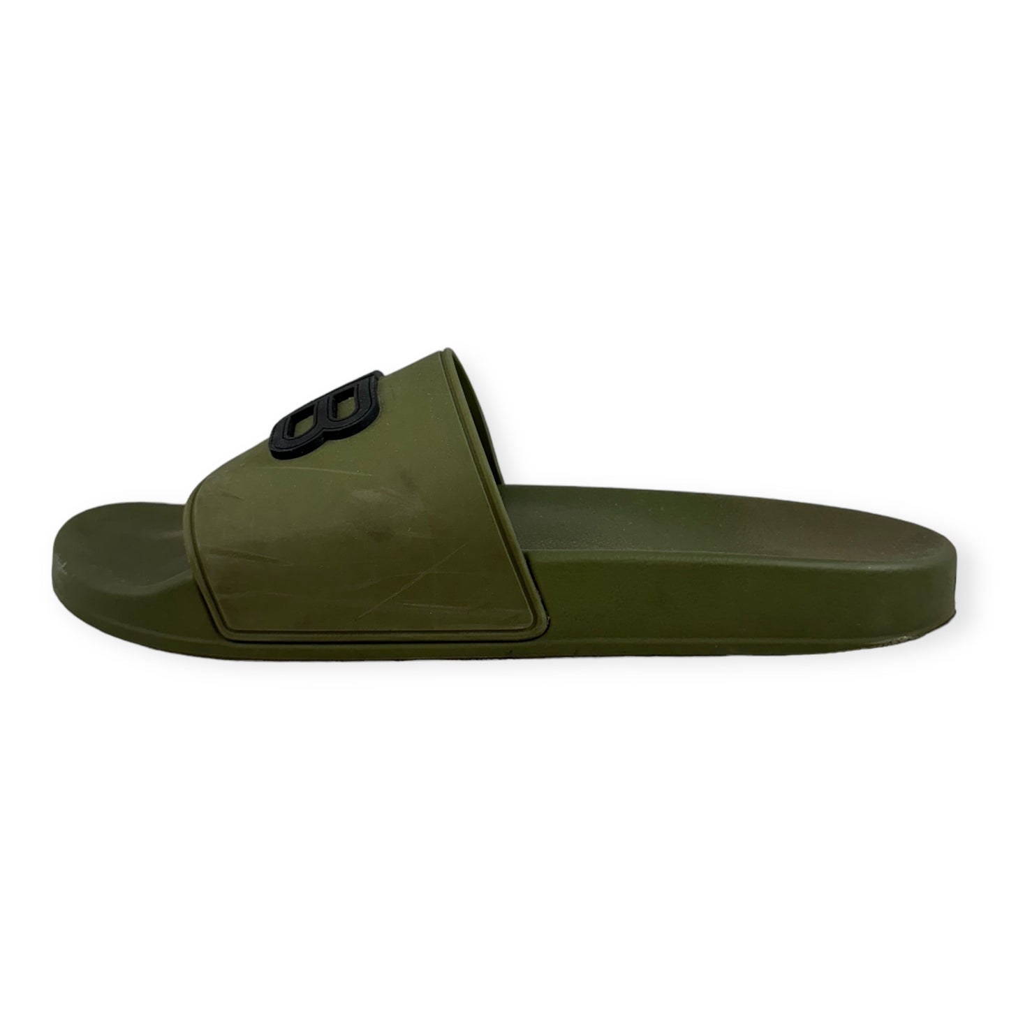 BALENCIAGA Pool Slide Sandals in Green | Size 12