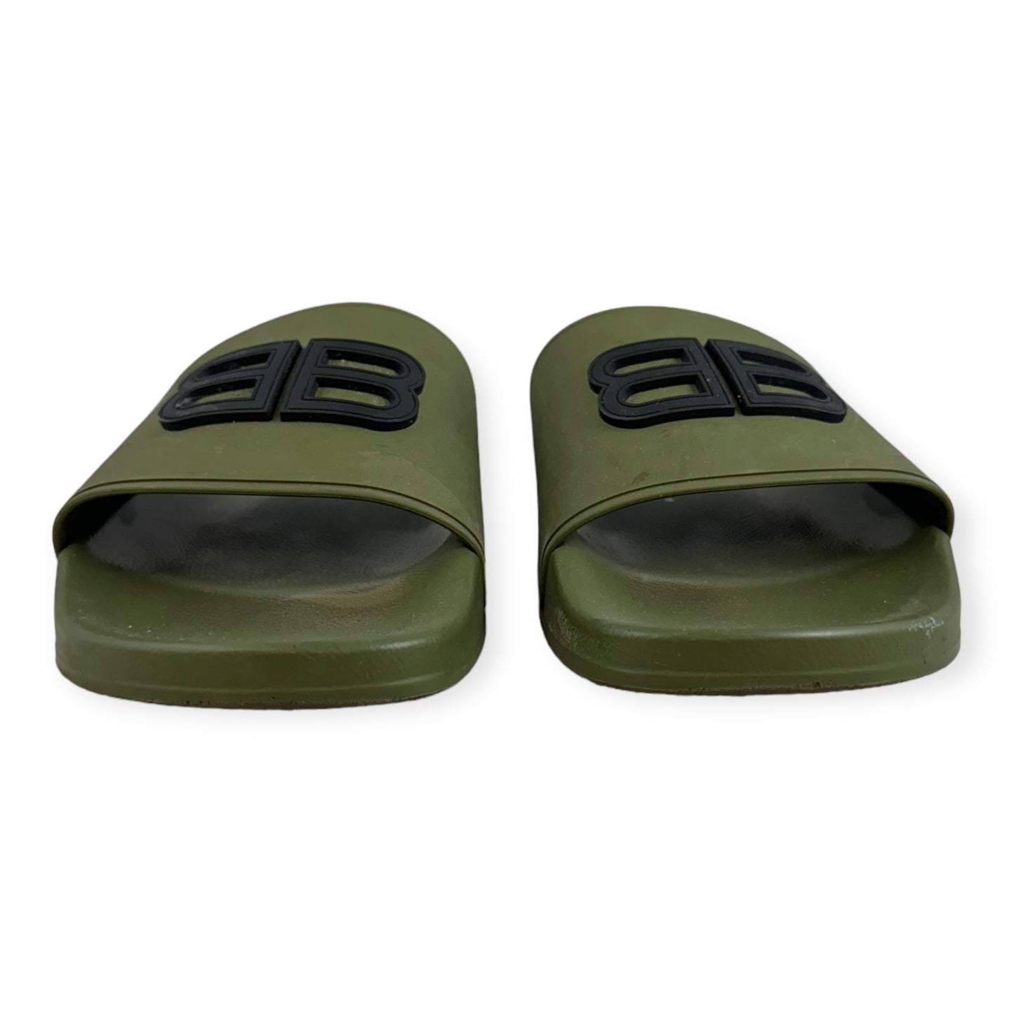 BALENCIAGA Pool Slide Sandals in Green | Size 12