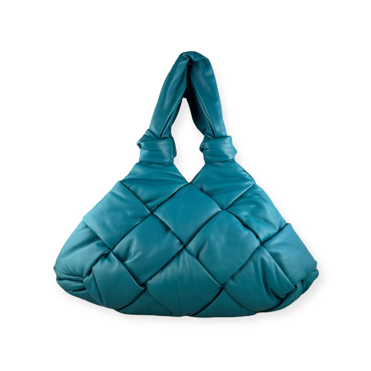 BOTTEGA VENETA Padded Lock Bag in Marine Blue