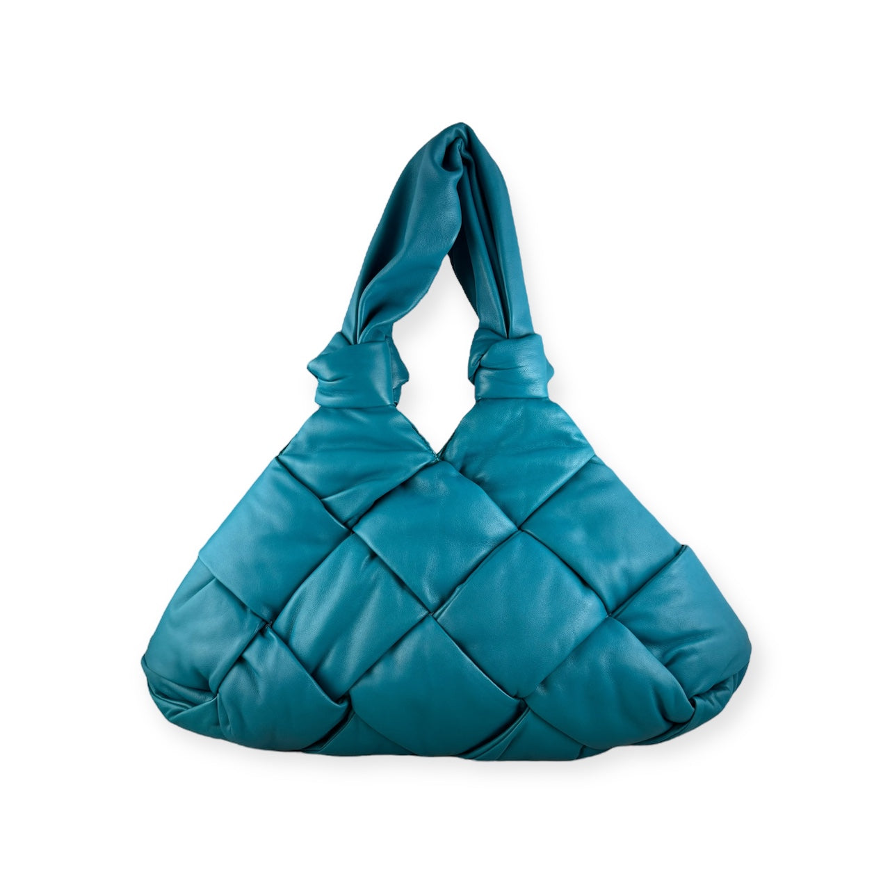 BOTTEGA VENETA Padded Lock Bag in Marine Blue