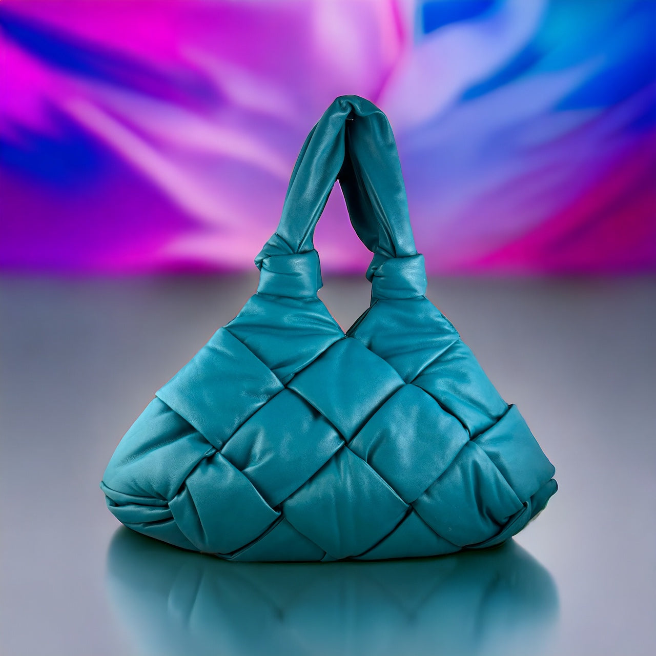 BOTTEGA VENETA Padded Lock Bag in Marine Blue