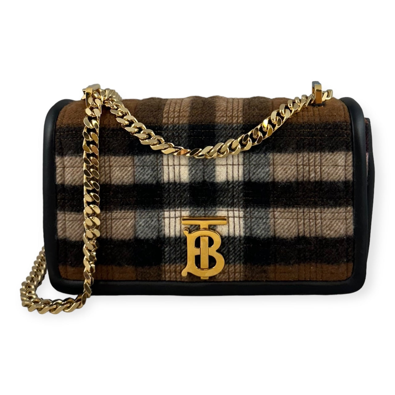 BURBERRY Small Lola Bag in Brown Black