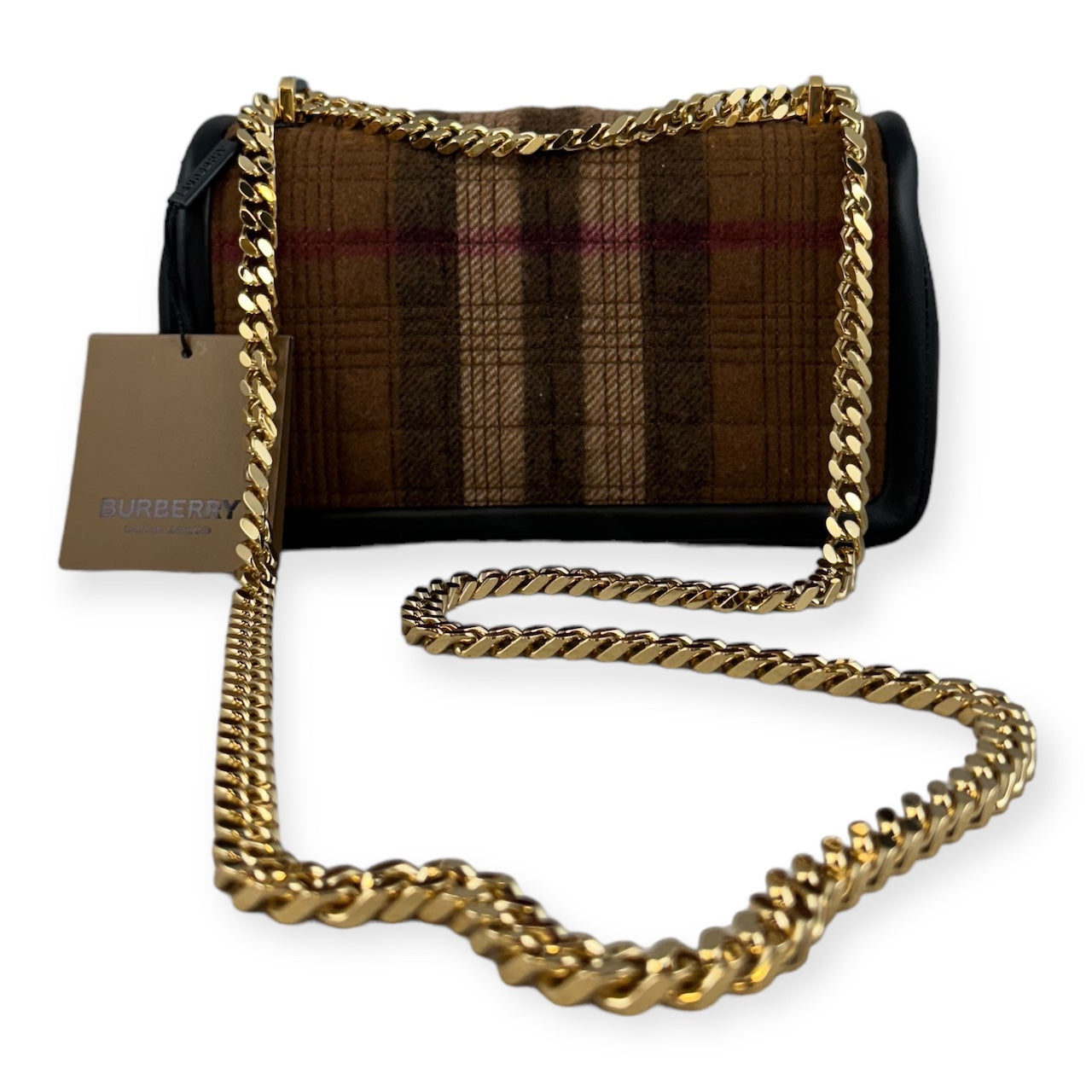 BURBERRY Small Lola Bag in Brown Black