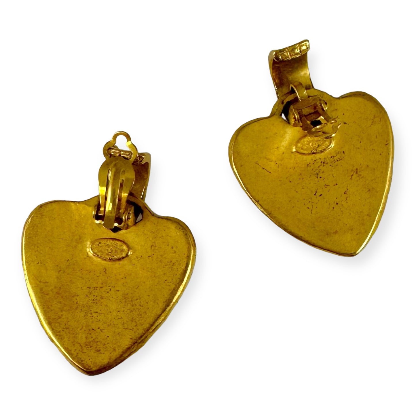 CHANEL Heart Drop Earrings in Gold