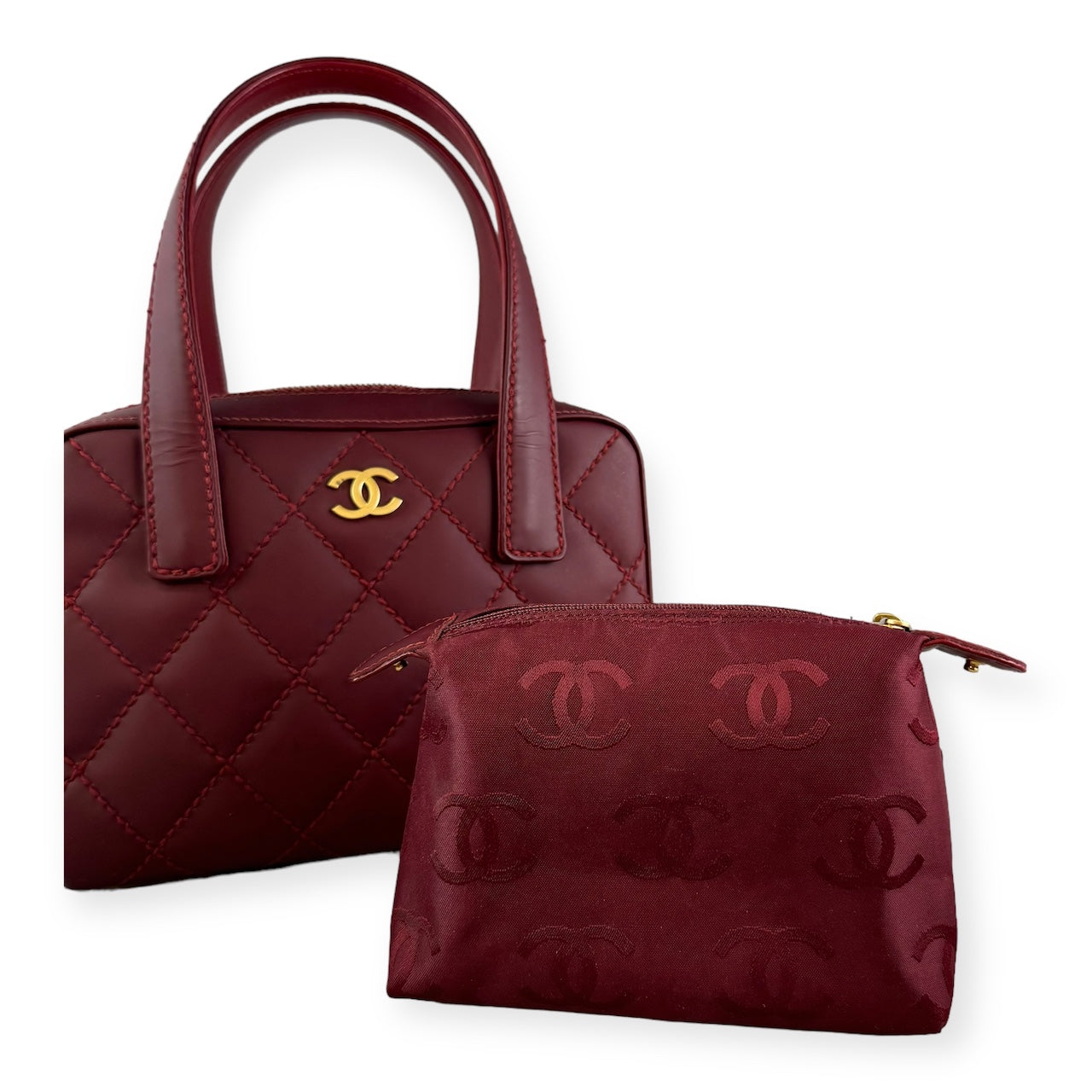 CHANEL Wild Stitch Bowler Bag in Ruby