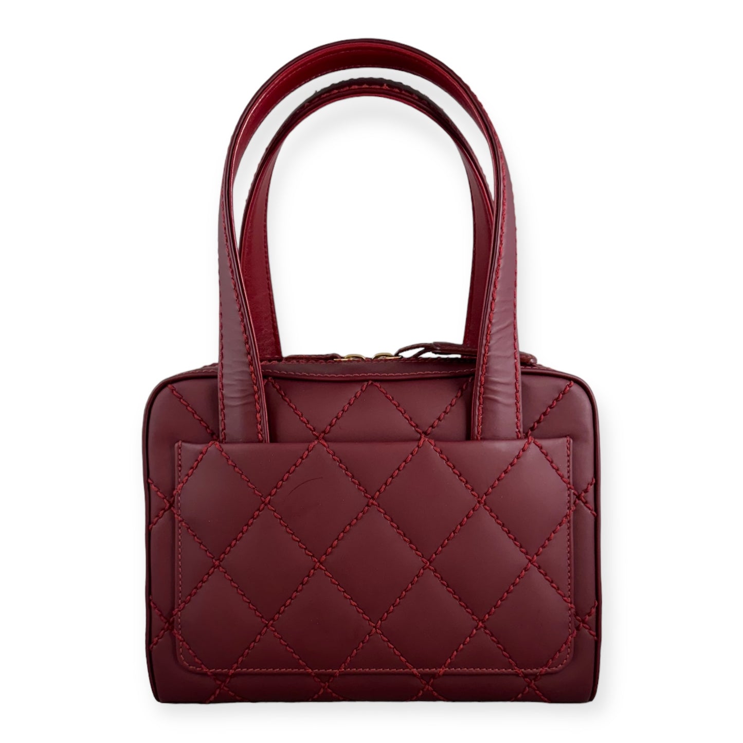 CHANEL Wild Stitch Bowler Bag in Ruby