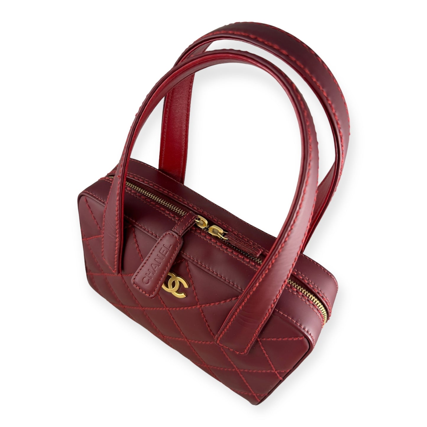 CHANEL Wild Stitch Bowler Bag in Ruby