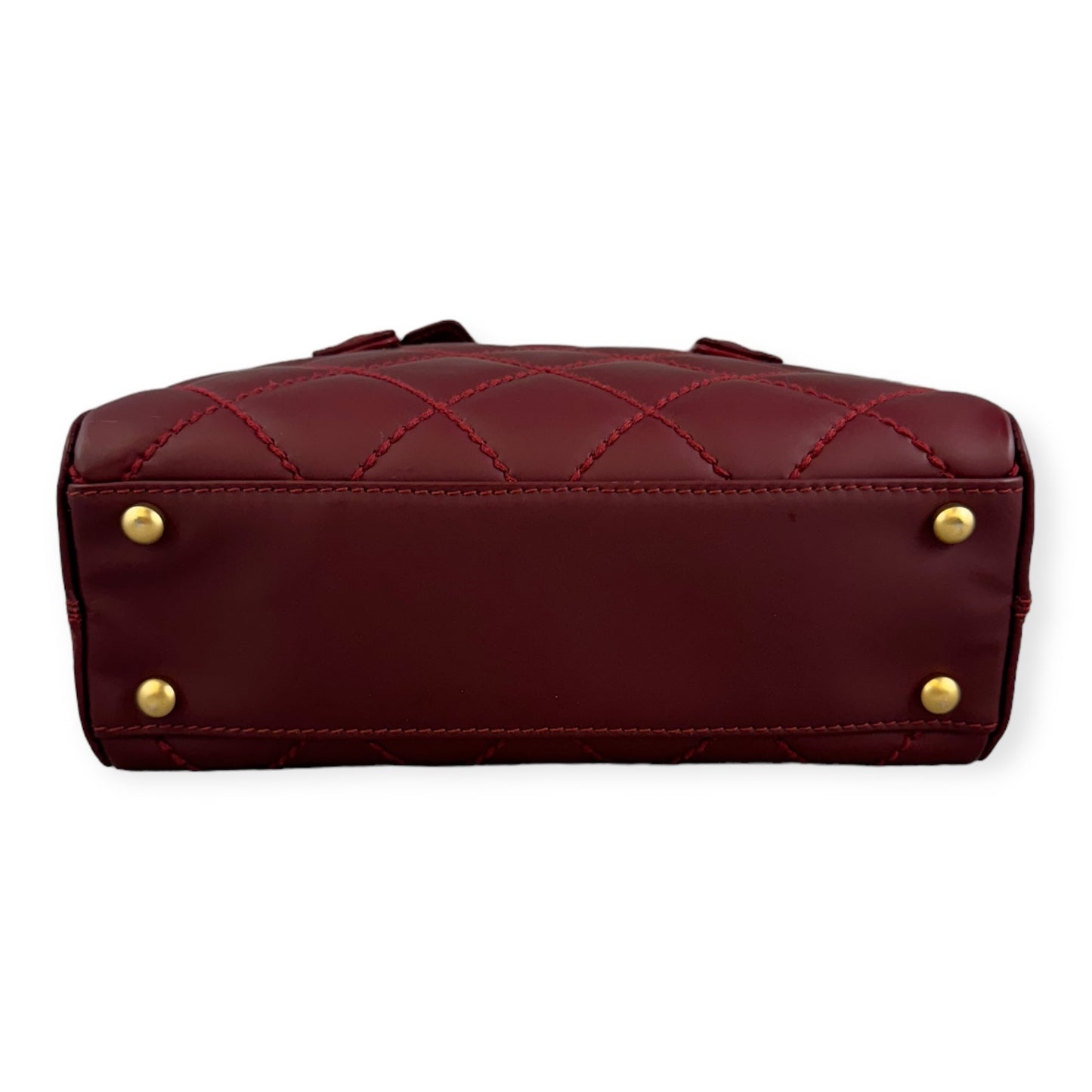 CHANEL Wild Stitch Bowler Bag in Ruby