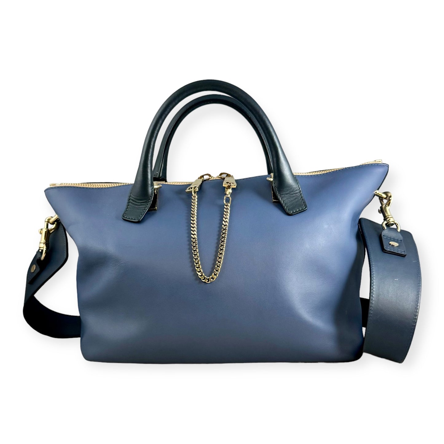 CHLOE Two-Tone Baylee Bag in Blue Navy