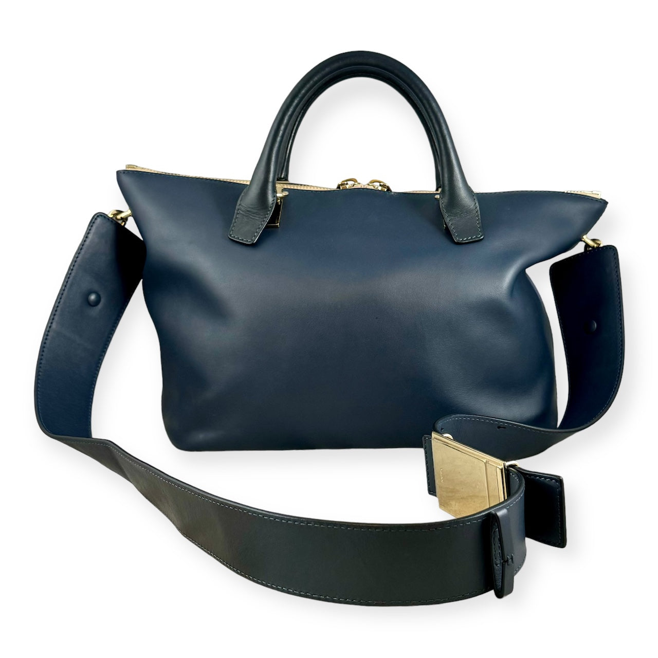 CHLOE Two-Tone Baylee Bag in Blue Navy