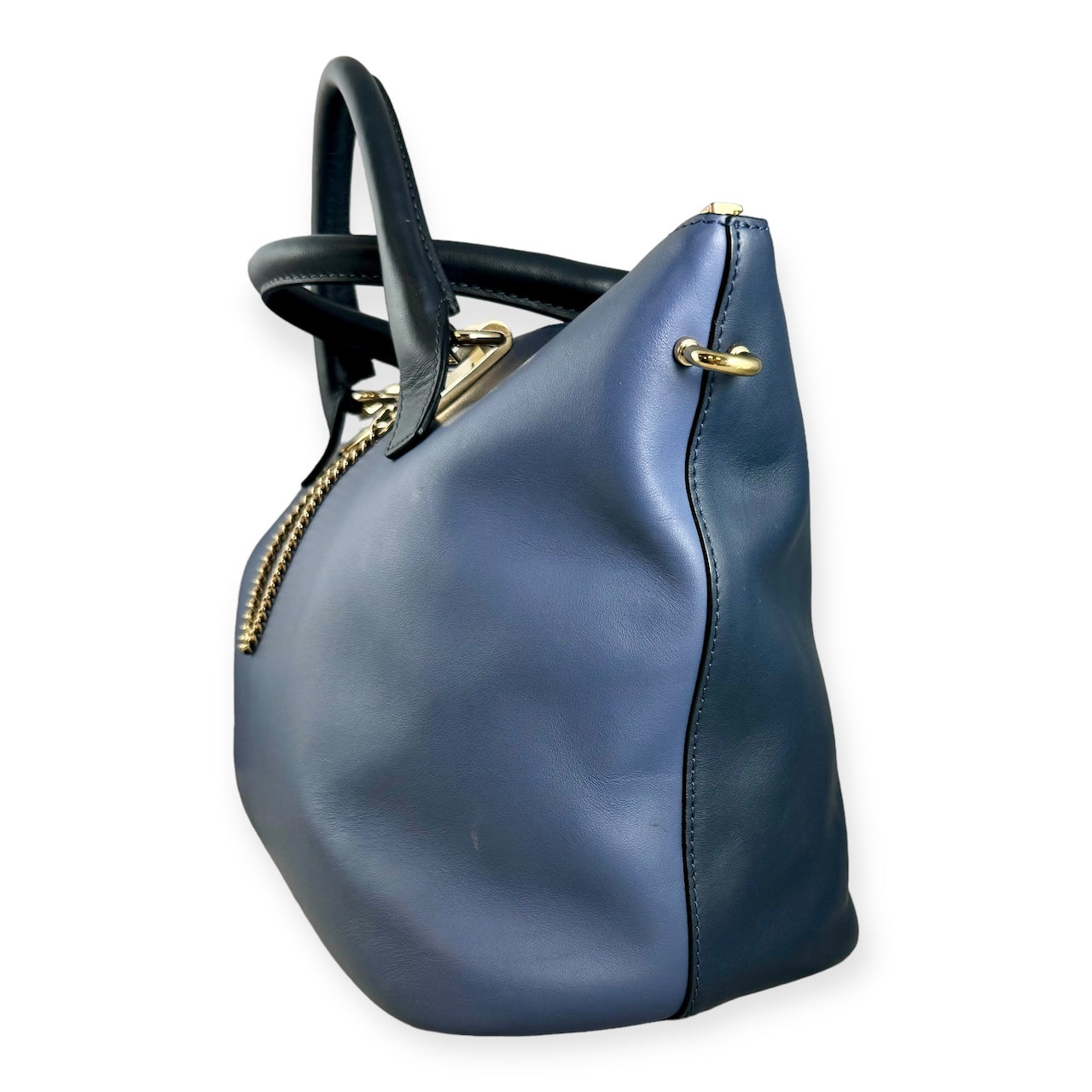 CHLOE Two-Tone Baylee Bag in Blue Navy