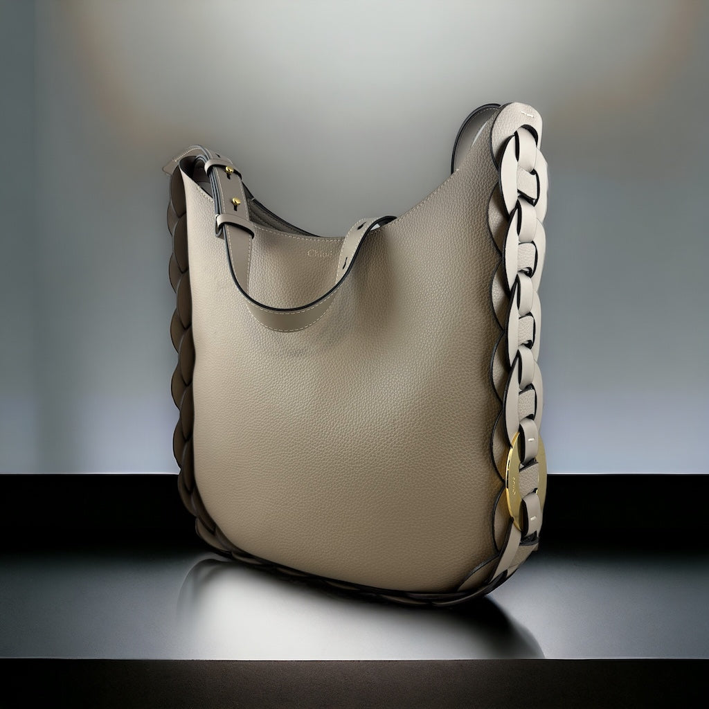 CHLOE Darryl Shoulder Bag Large in Taupe