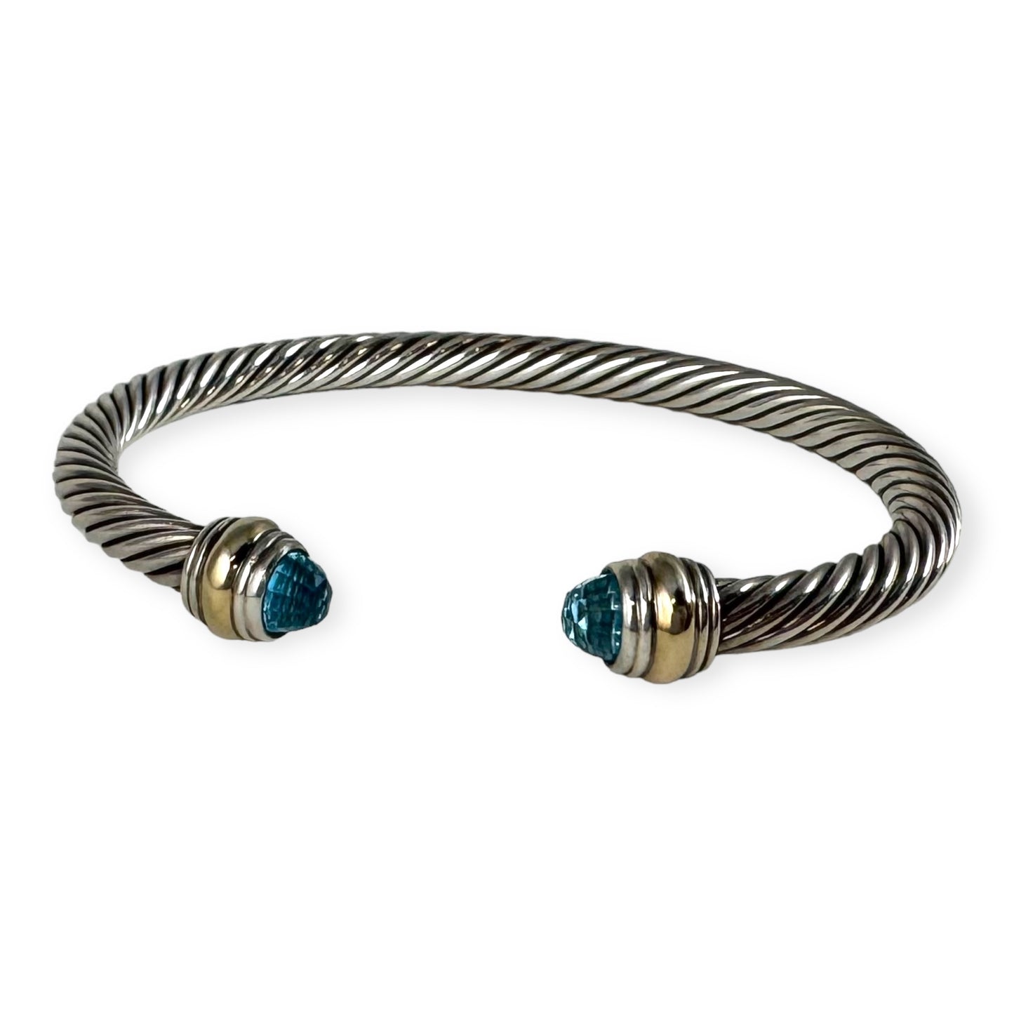 DAVID YURMAN Blue Topaz Classic Cable Bracelet 7mm