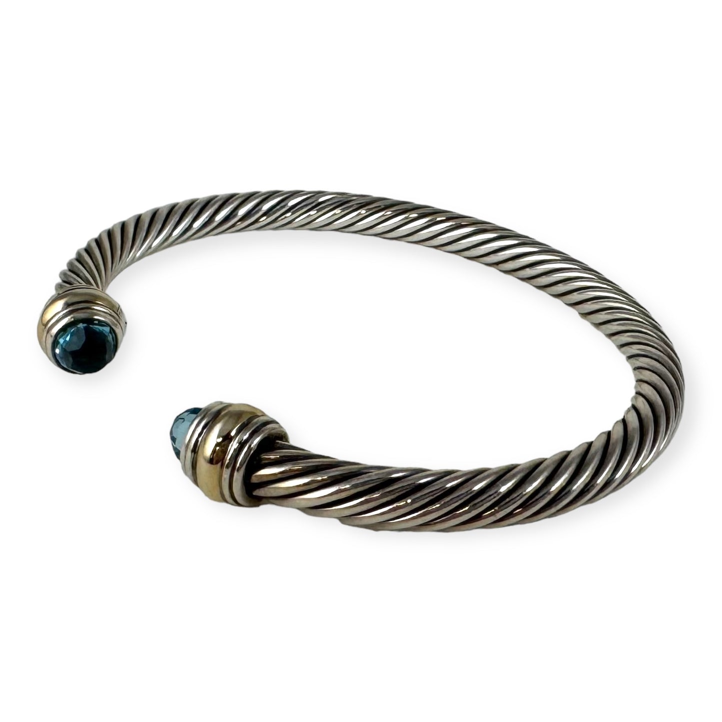 DAVID YURMAN Blue Topaz Classic Cable Bracelet 7mm