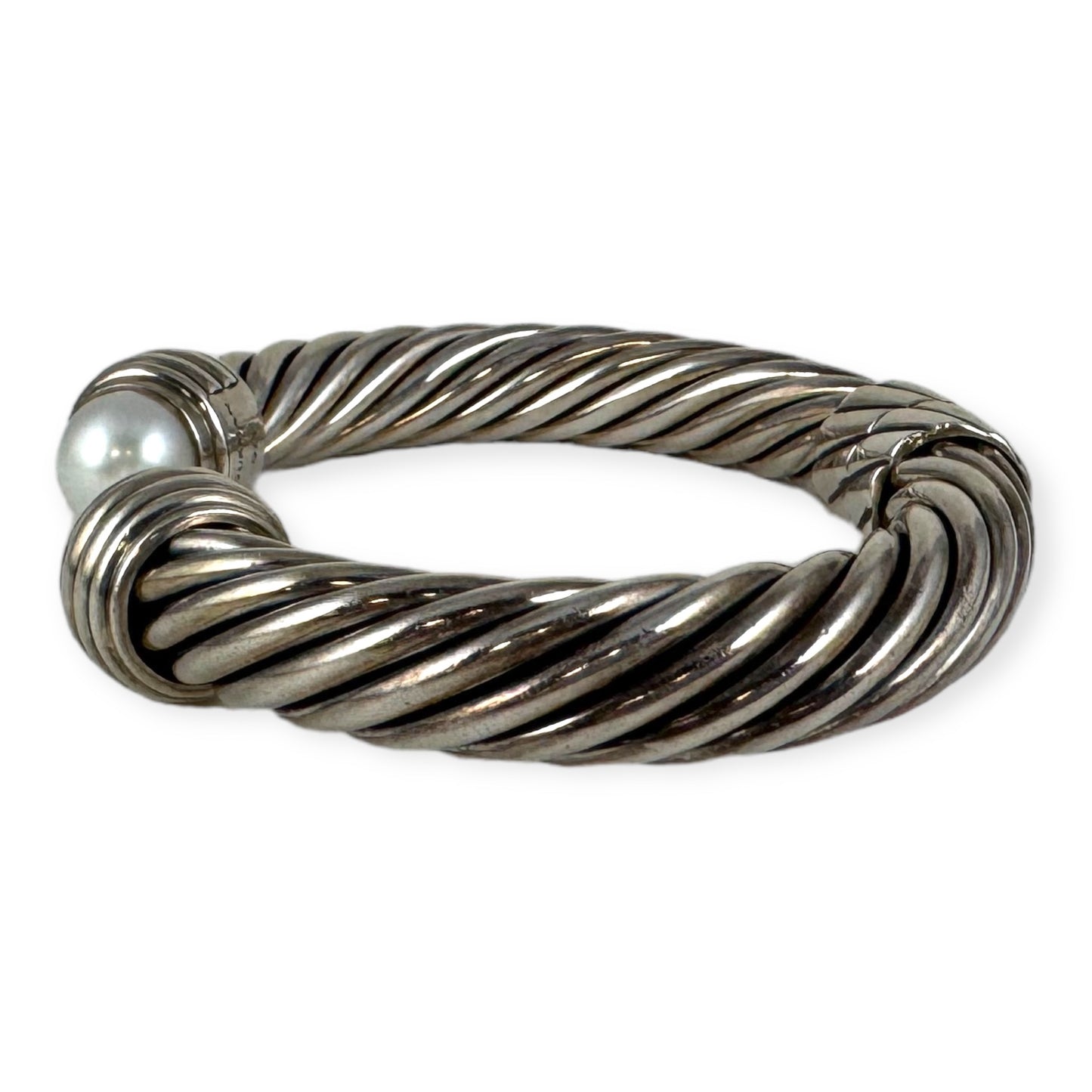 DAVID YURMAN Classic Cable Pearl Hinge Bracelet 10 mm