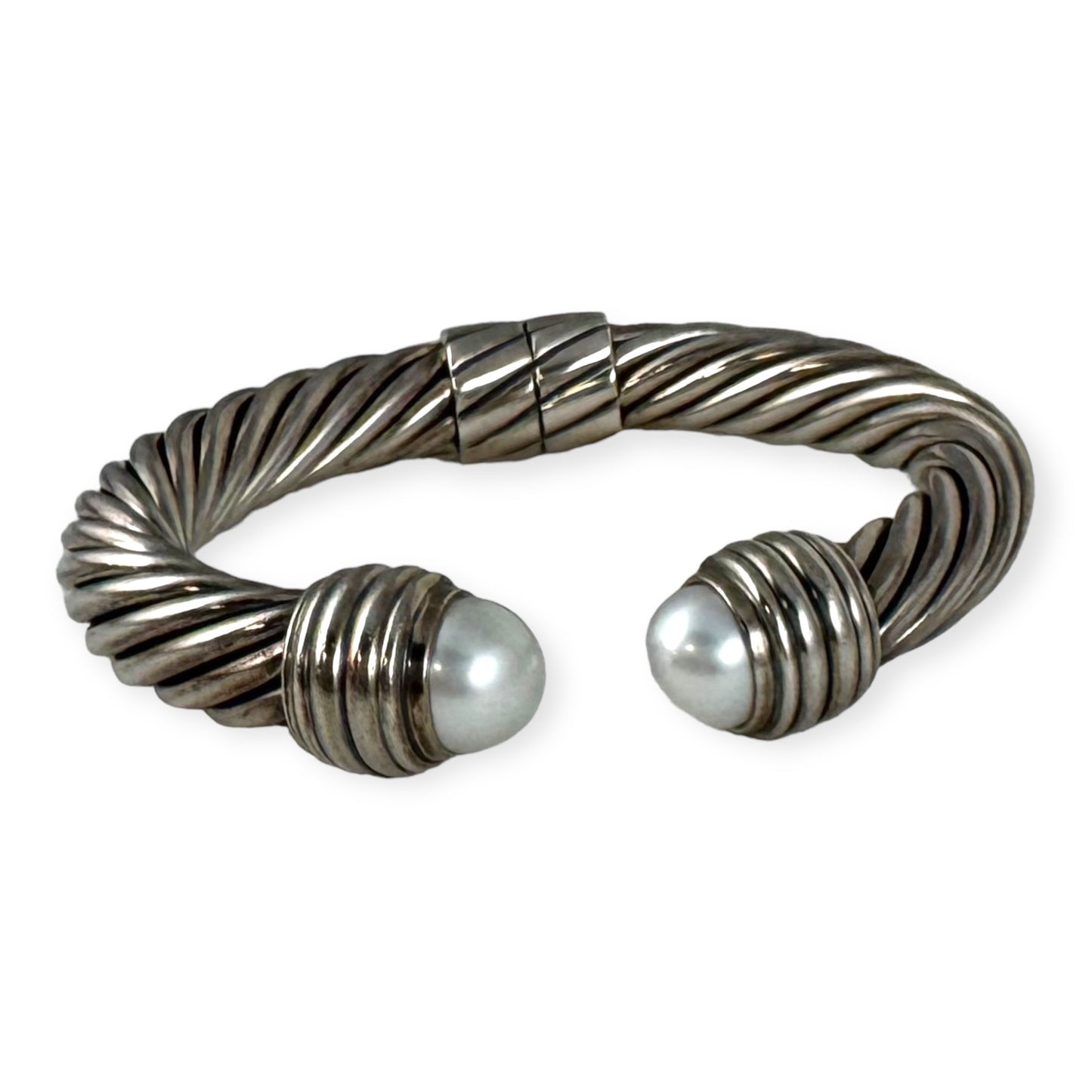 DAVID YURMAN Classic Cable Pearl Hinge Bracelet 10 mm