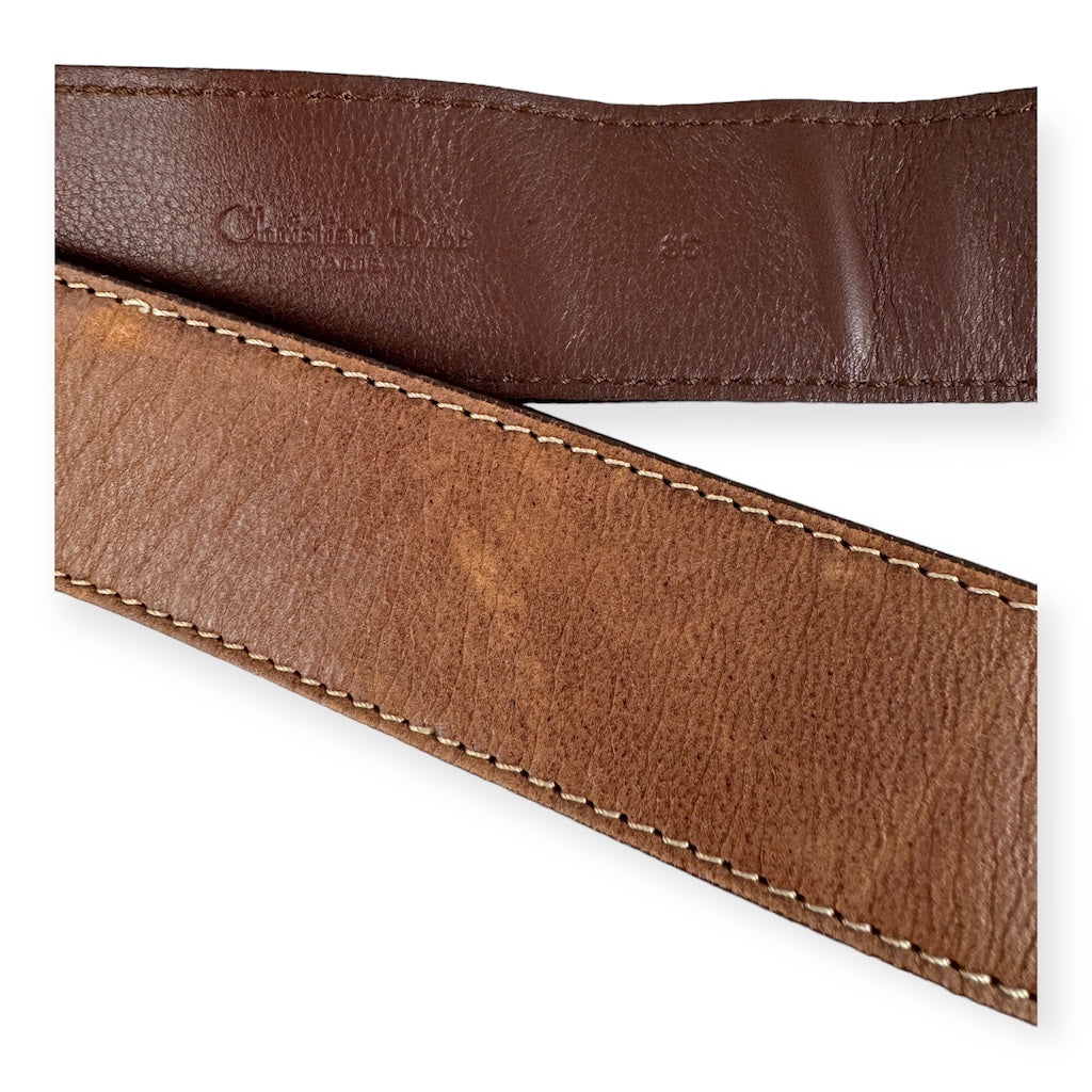 DIOR Gaucho Belt in Brown Ivory | Size 85