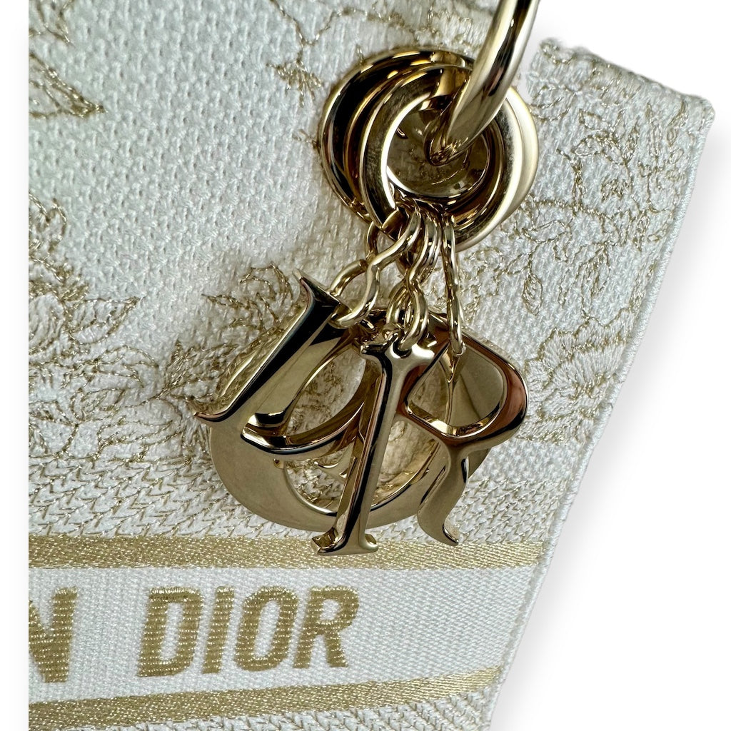 DIOR Lady D-Lite Handbag in Ivory Gold