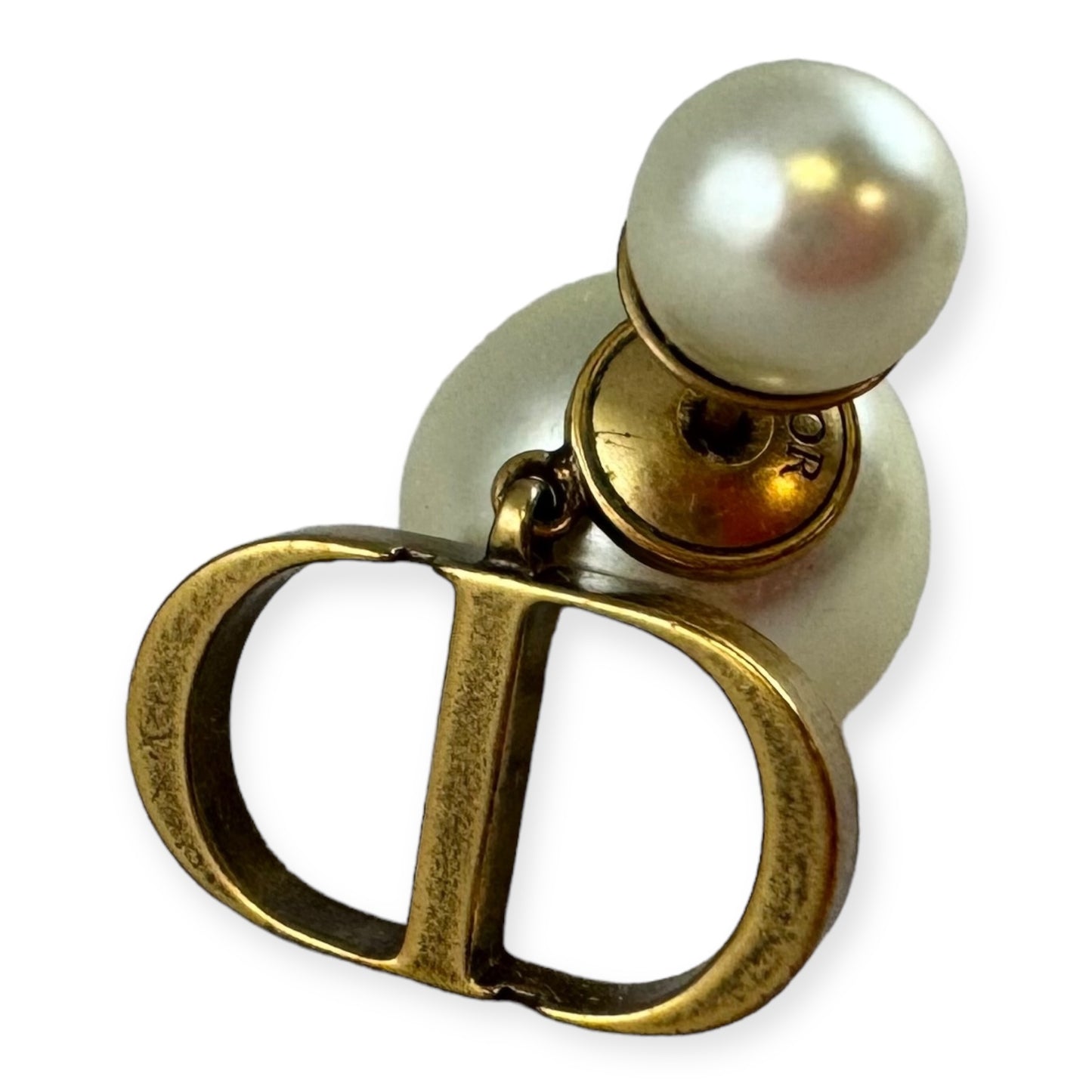 DIOR Tribales Pearl Earrings in Gold