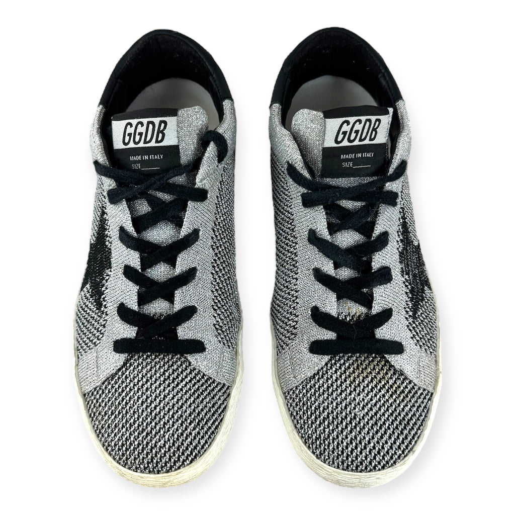 GOLDEN GOOSE Silver Superstar Sneakers | Size 37