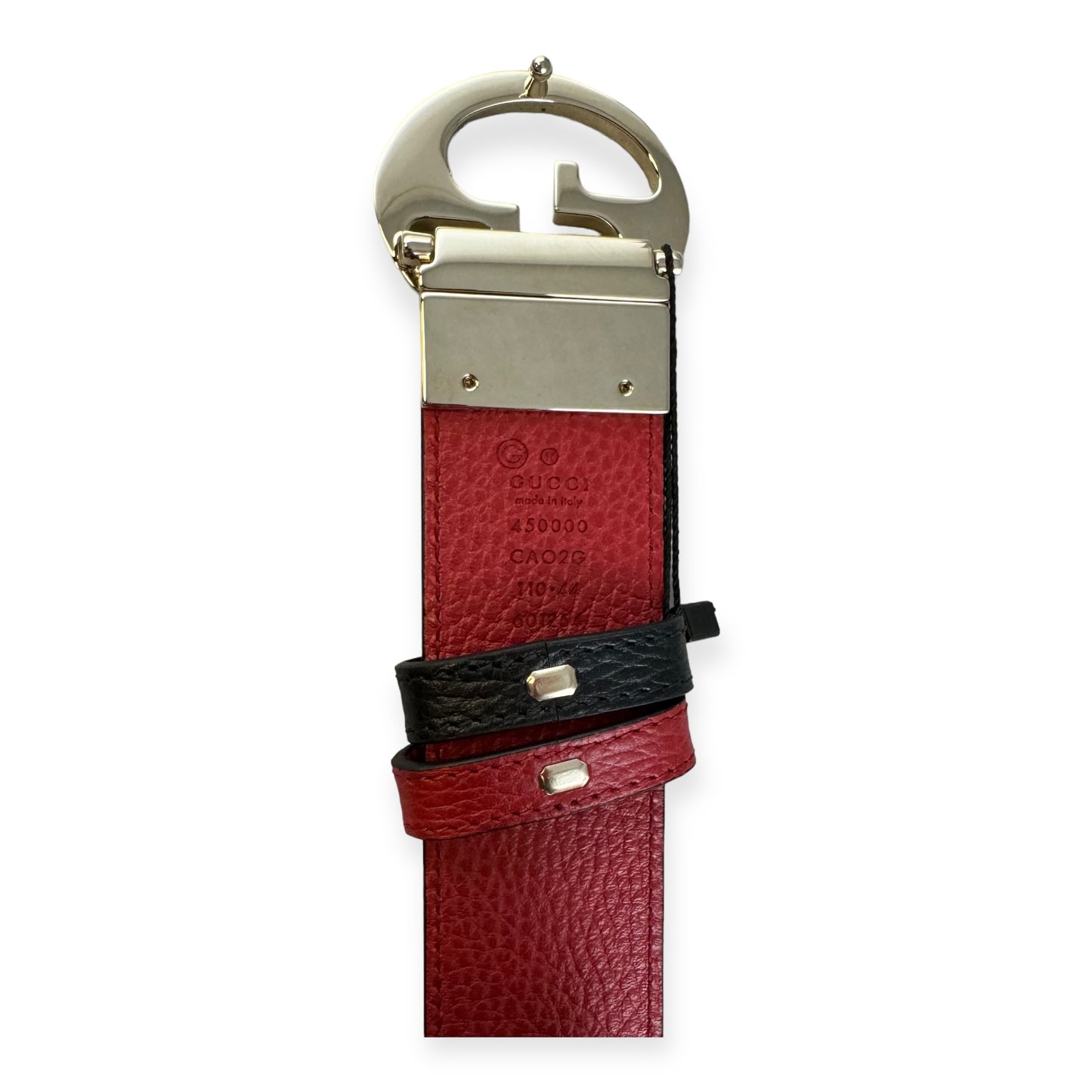 GUCCI 1973 Reversible Belt in Black Red | Size 110/44