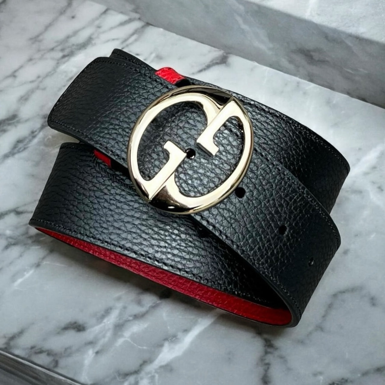 GUCCI 1973 Reversible Belt in Black Red | Size 110/44