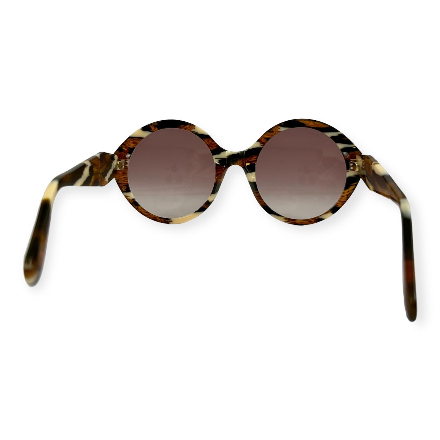 GUCCI 979S Round Sunglasses in Brown Ivory