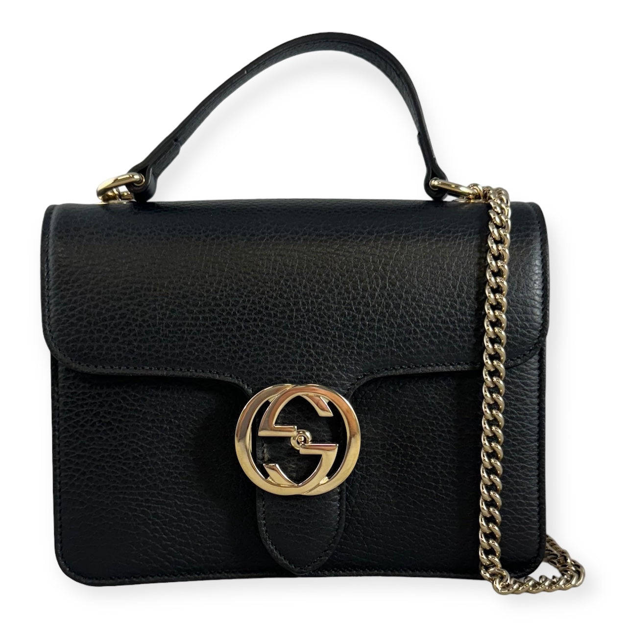 GUCCI Interlocking G Crossbody in Black