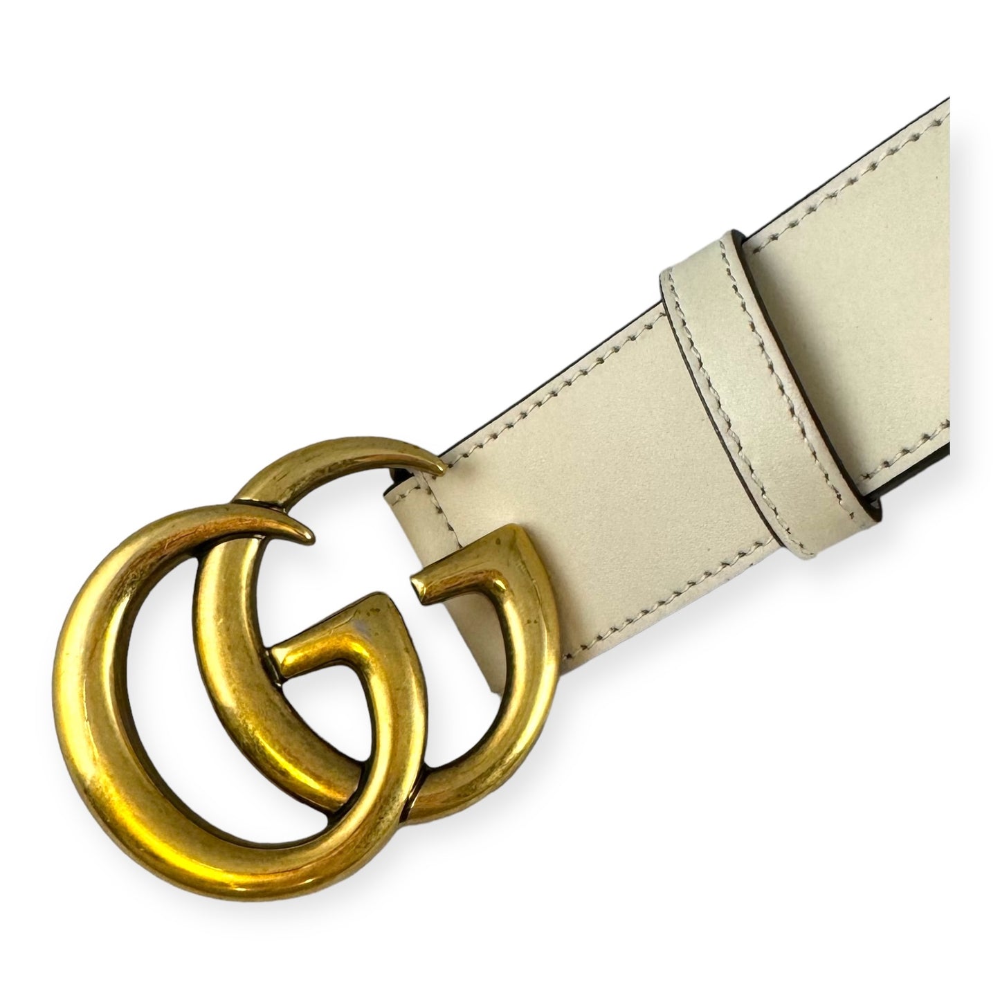 GUCCI GG Marmont Belt in Ivory | Size 90/36