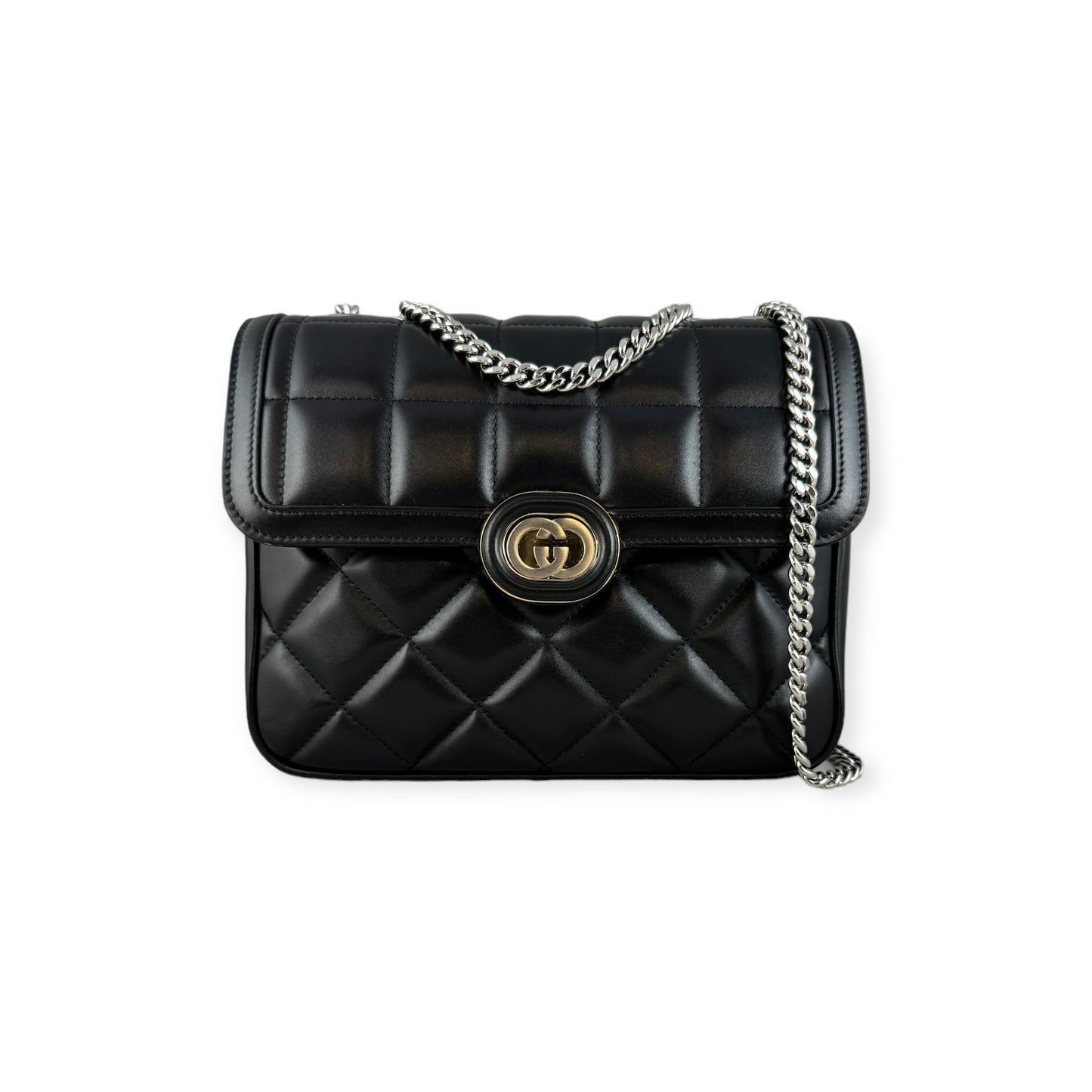 GUCCI Deco Shoulder Bag in Black