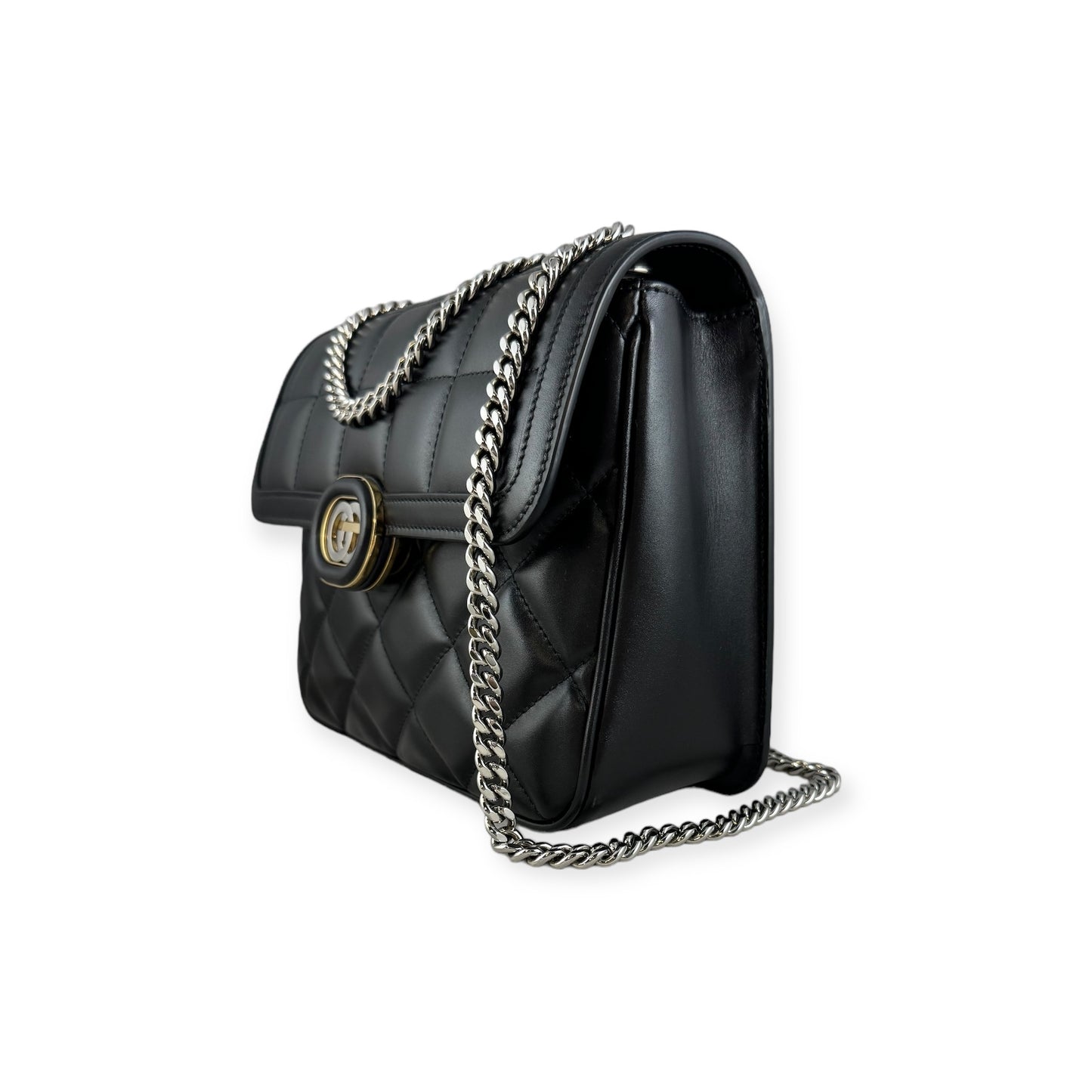 GUCCI Deco Shoulder Bag in Black