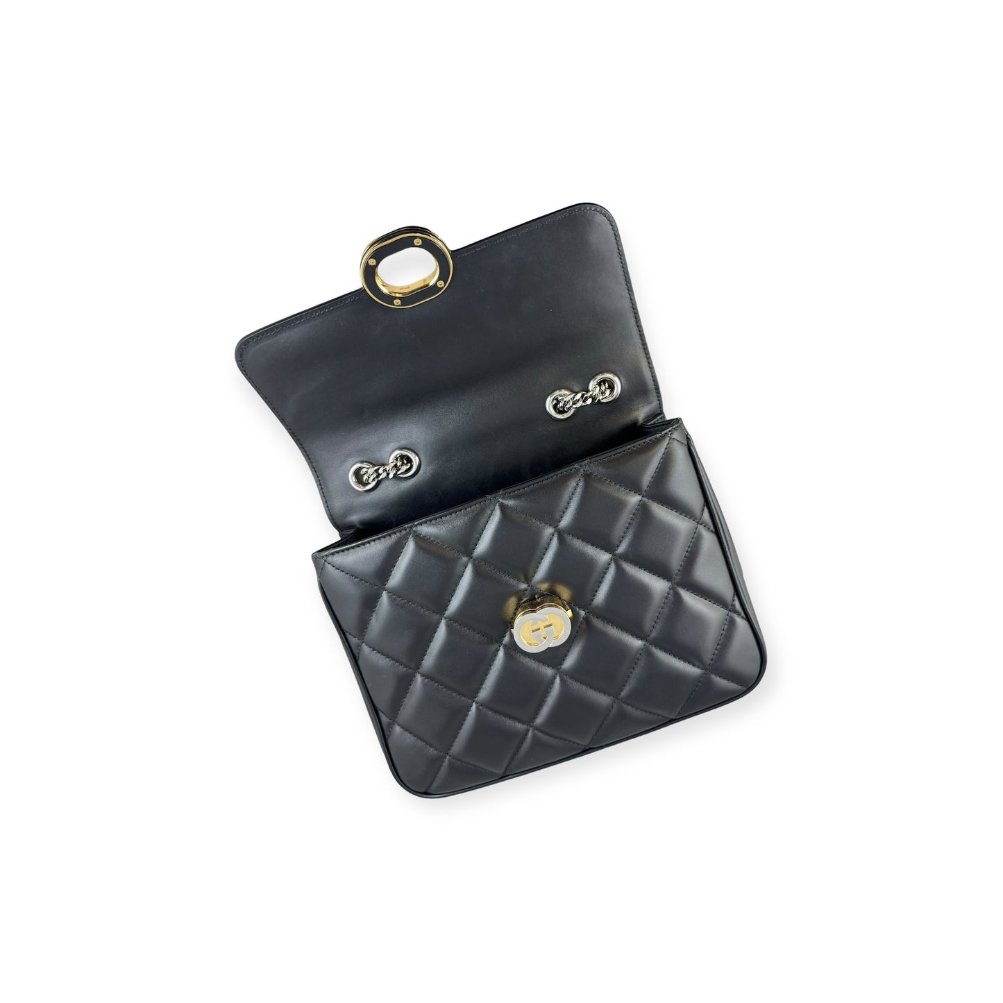 GUCCI Deco Shoulder Bag in Black