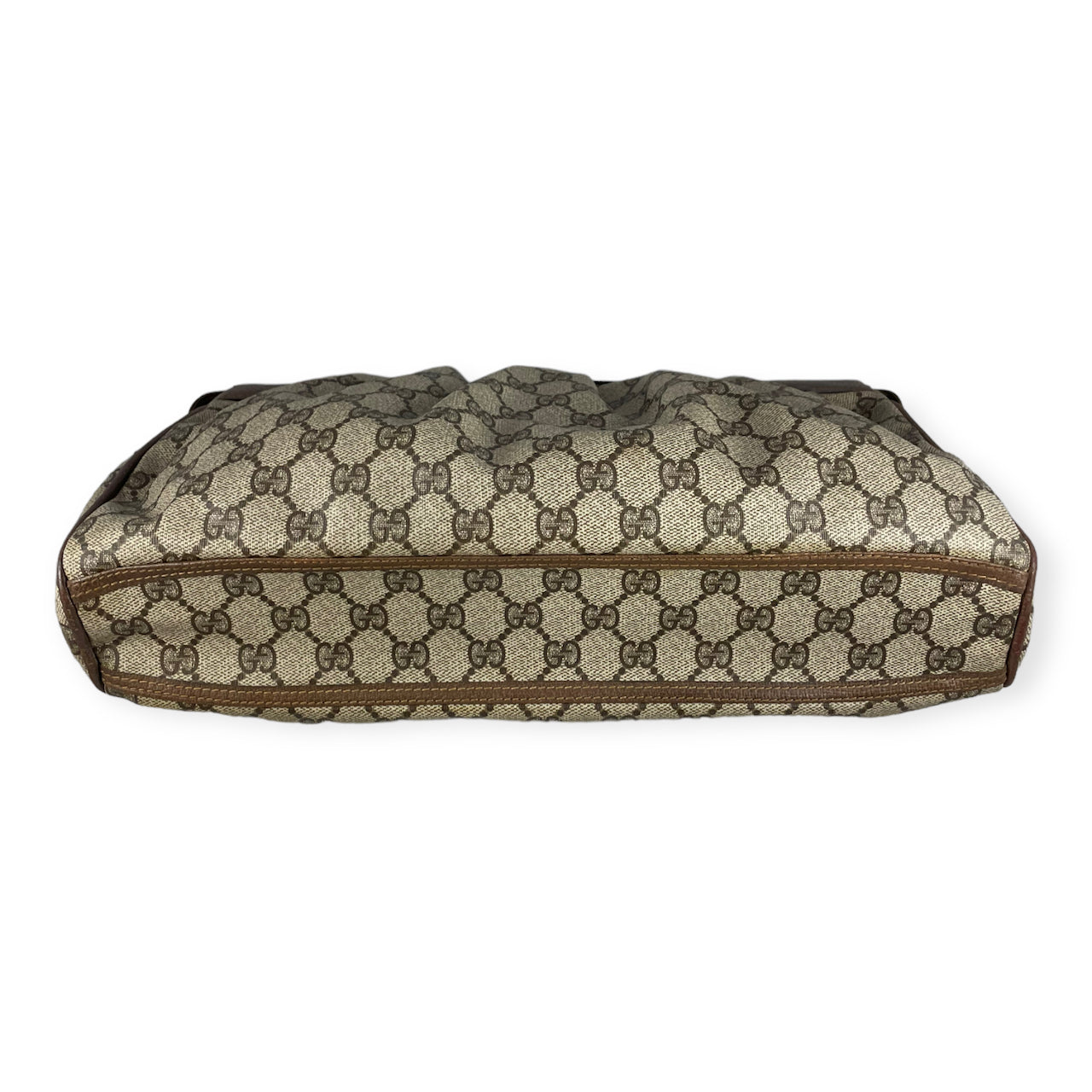 GUCCI Vintage Pleated Clutch in Brown