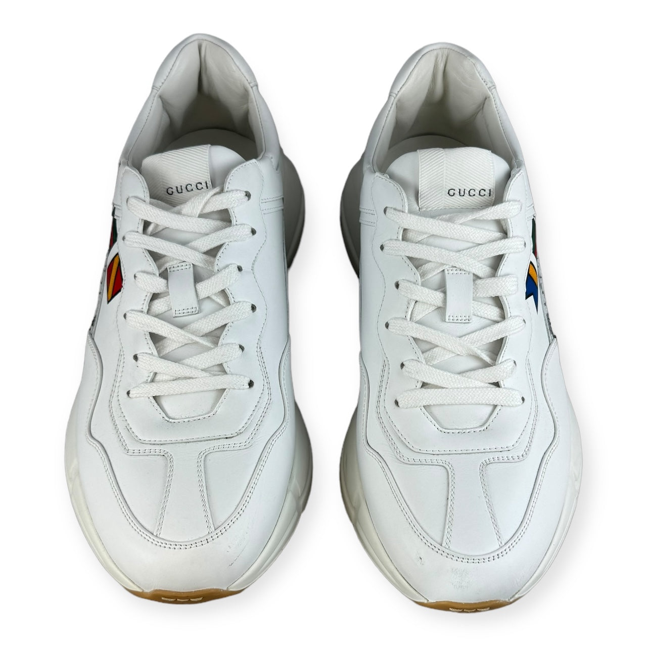 GUCCI Worldwide Sneakers in White Multi | Size 9
