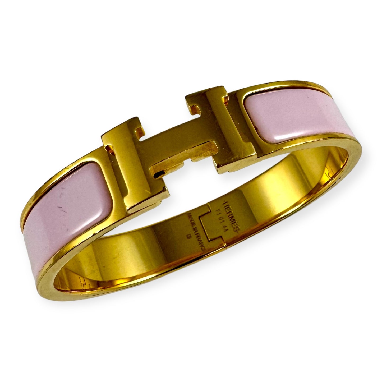 HERMES Clic H Bracelet in Pink | Size Small