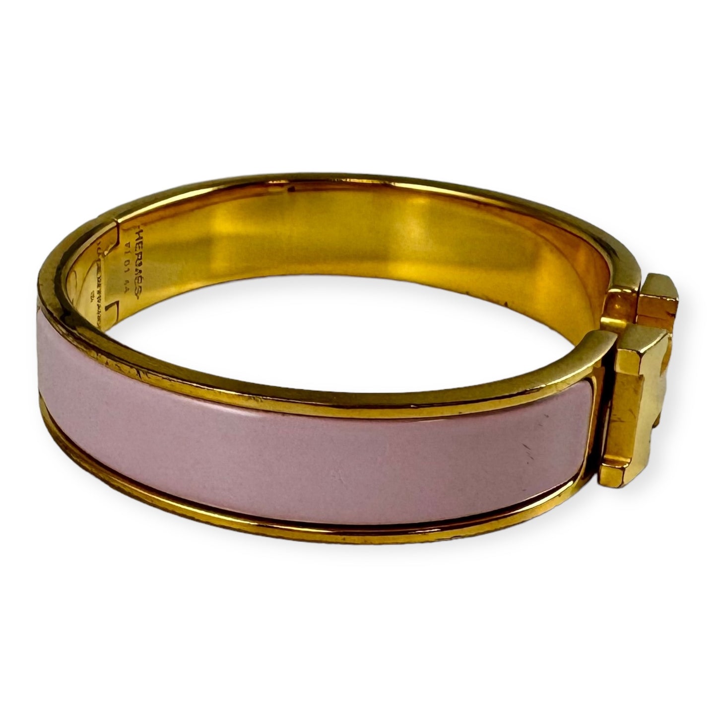 HERMES Clic H Bracelet in Pink | Size Small