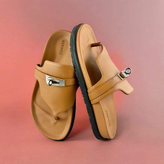 HERMES Empire Sandals in Brown | Size 37