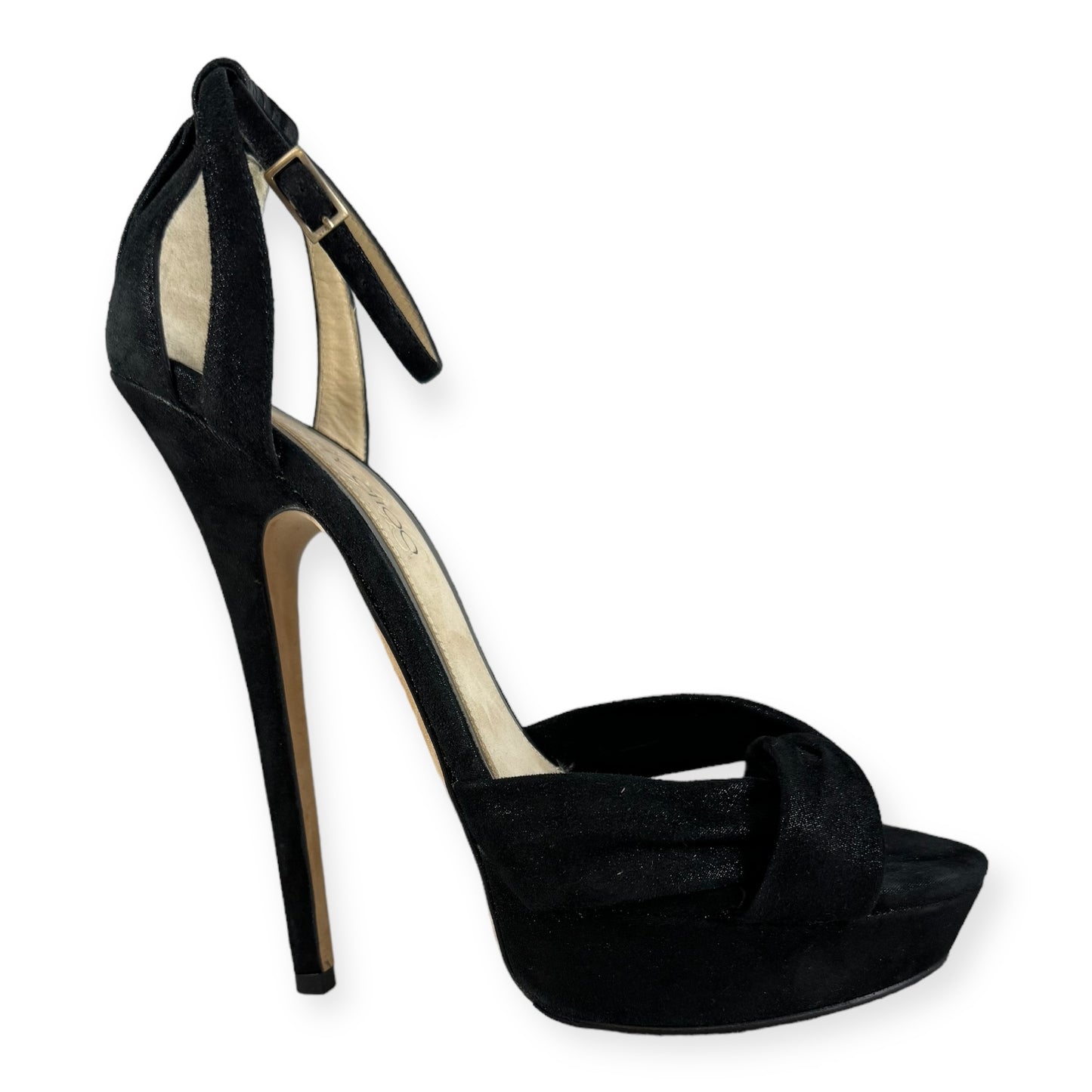 JIMMY CHOO Shimmer Sandals in Black | Size 39