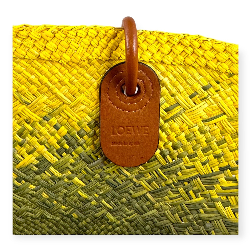 LOEWE Anagram Basket Bag in Yellow Green