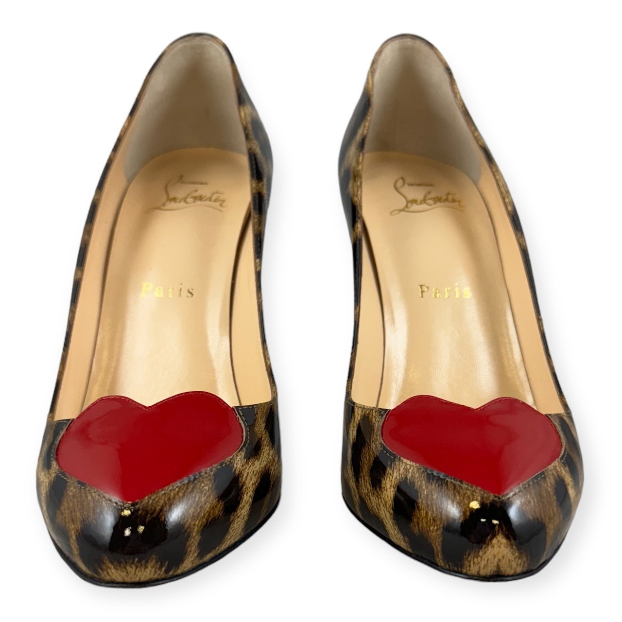 CHRISTIAN LOUBOUTIN Doracora Heart Pumps | Size 38