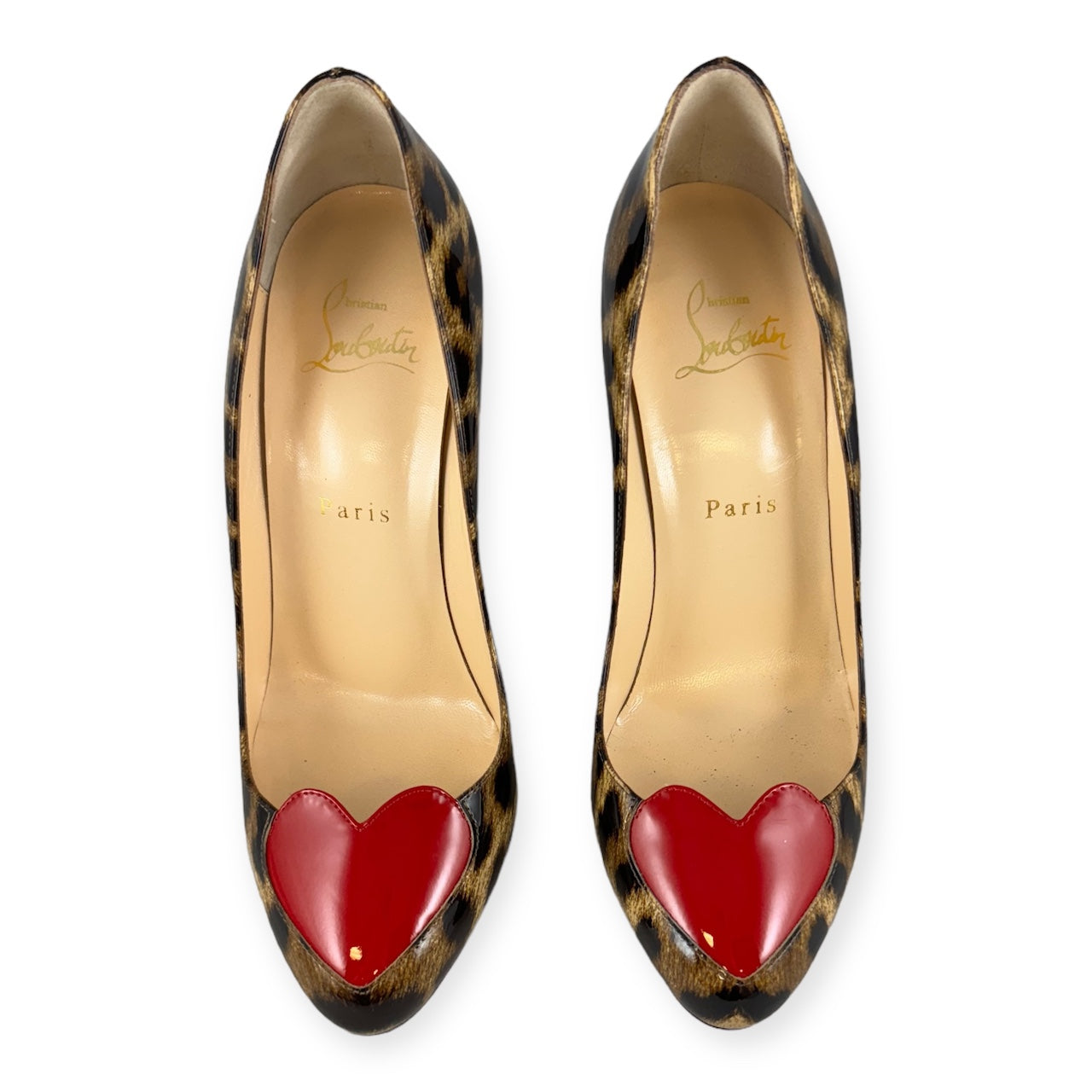 CHRISTIAN LOUBOUTIN Doracora Heart Pumps | Size 38